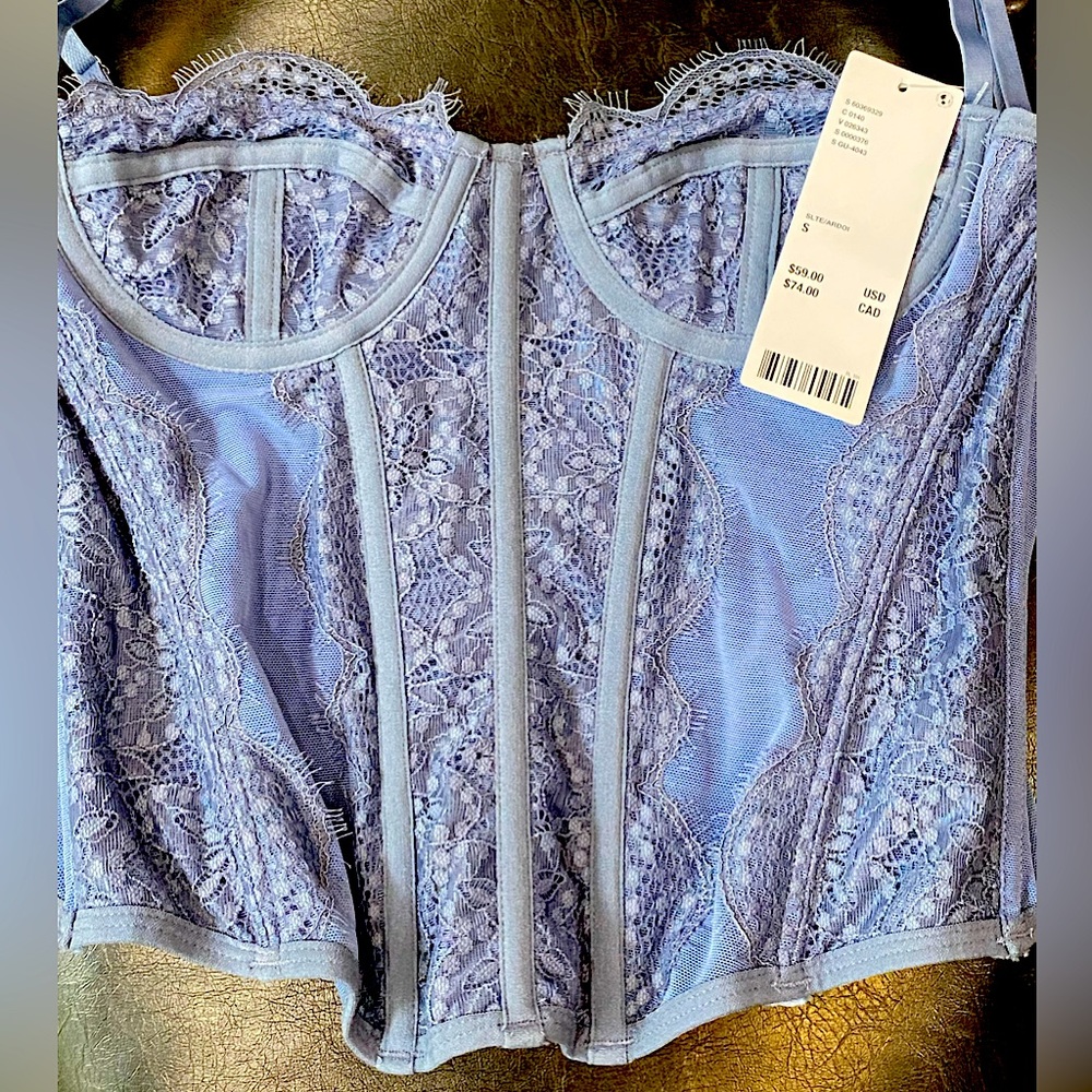 URBAN OUTFITTERS out from under/ Slate Blue Bustier/ Small/ New with tags